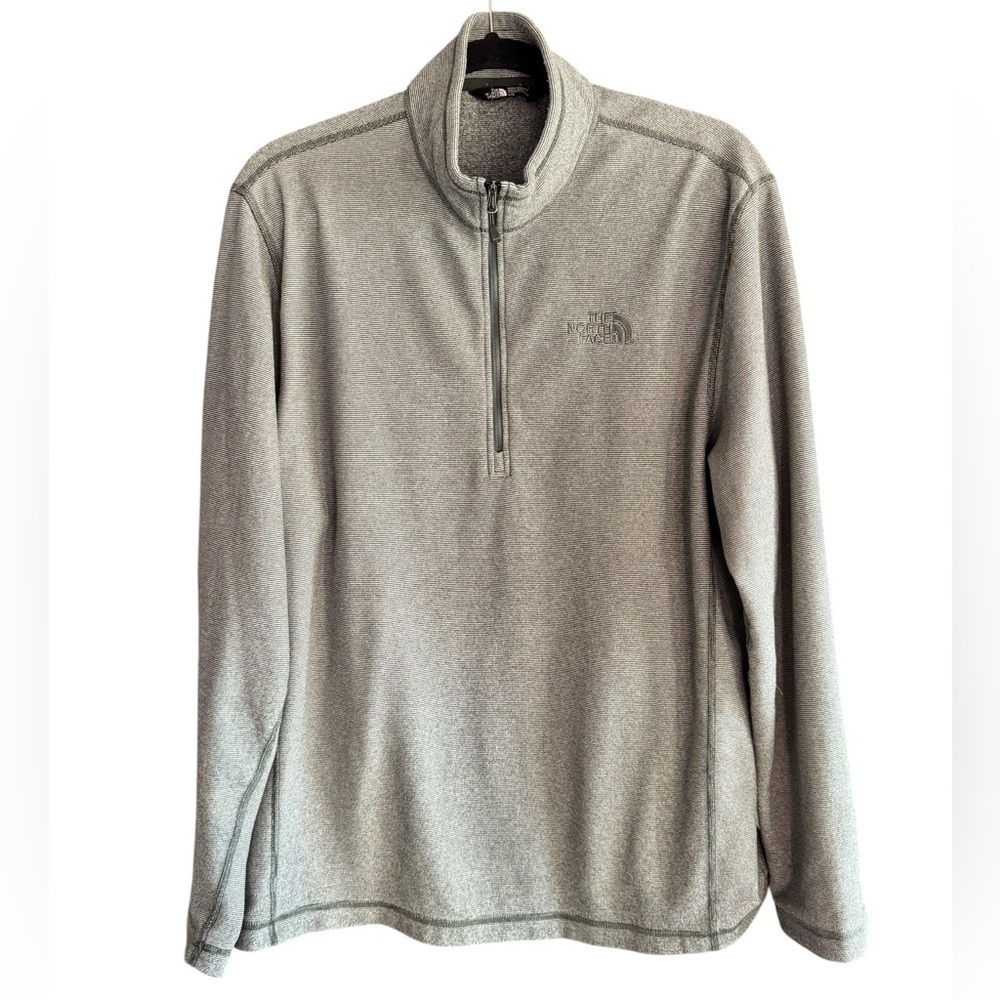 The North Face Men’s Large 1/4 Zip Pullover Gray Fleece Athletic Gorpcore J56